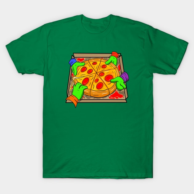 TMNT Antonio’s Pizza Cartoon Comic Book T-Shirt by Jamie Collins